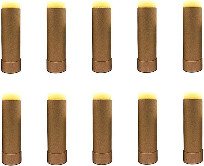 Healthcom 10 Pcs 2 Oz Paperboard Lip Balm Tubes Cardboard Tubes Empty DIY Lipstick Tube Refillable Lip Gloss Container Solid Perfume Tubes 60g Chapstick Container for Cosmetic Samples Deodorant(Brown)
