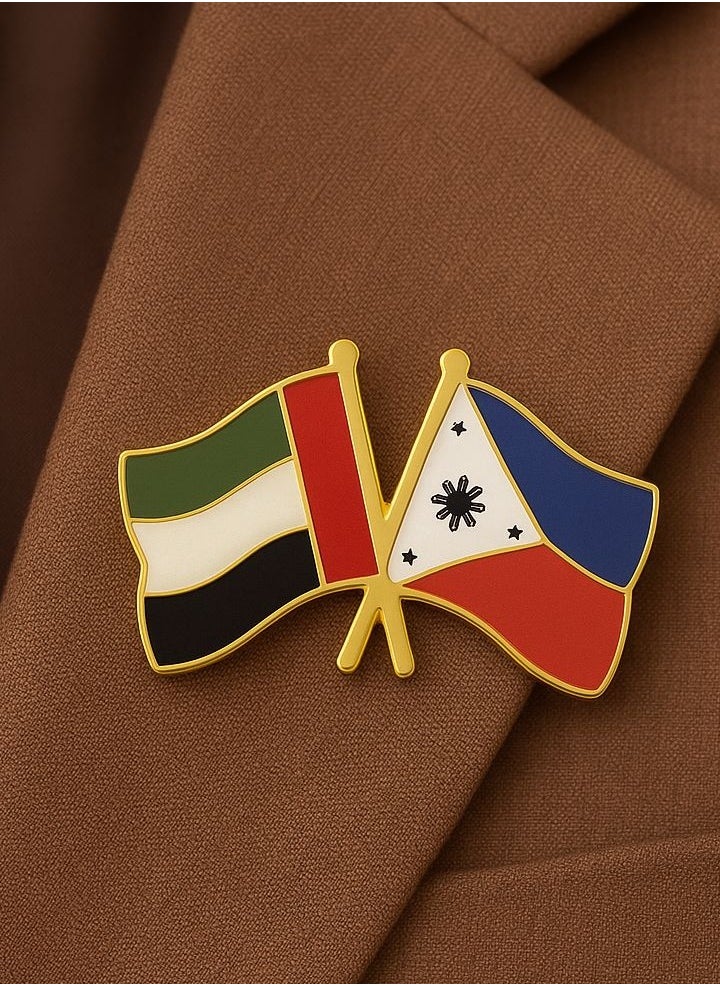 International Uniform L.L.C Philippine UAE Twin Flag Chest Badge  - Image 1
