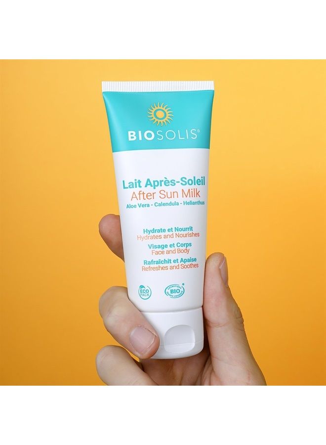 BIOSOLIS After Sun Milk - Softens and Calms Your Skin After Sun Exposure - Soothes and Refreshes Your Face and Body - Creamy and Penetrates the Skin Easily - Ideal for the Whole Family - 5 oz - Image 1