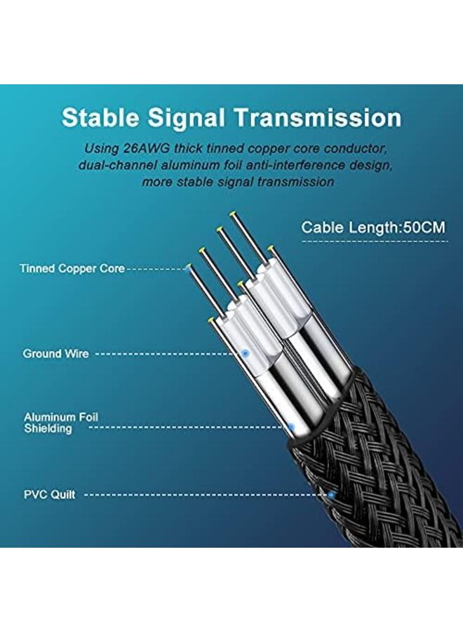 يُسلِّم 5 قطع من كابلات SATA III، كابل بيانات بزاوية قائمة 90 درجة بسرعة 6 جيجابت في الثانية لمحركات الأقراص الصلبة SSD، كابل SATA 3.0 مضفر من النايلون مع مزلاج قفل لمحركات الأقراص الصلبة SATA - Image 4