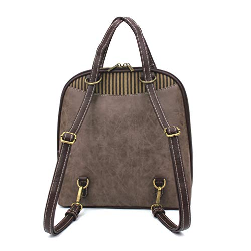 CHALA Convertible Backpack Purse - Women Convertible Shoulder Purse with Adjustable Strap - Sunflower - Stone Gray - Image 5