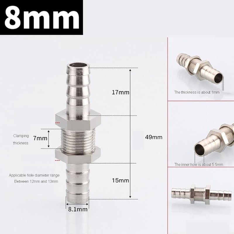 موصل خرطوم هوائي 8 مم ثلاثي الإحكام بدون تسرب - Image 3