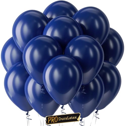 Bezente Pro Duralatex Navy Blue Balloons 100 Pack 12 inch ExtraThick Navy Blue Balloons for LongLasting Professional Party Decorations Large Birthday Graduation Wedding - Image 1