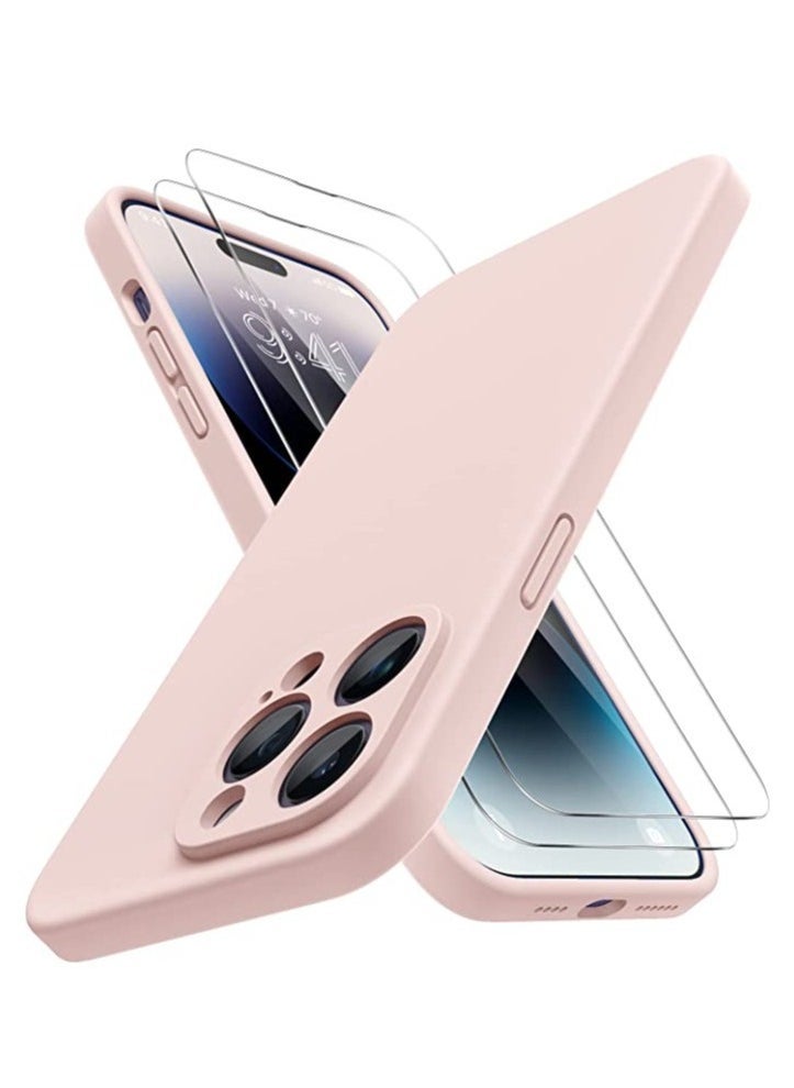 Raxoom iPhone 14 Pro Max Case, with 2 Pack Screen Protectors,[Upgraded Enhanced Camera Protection],Shockproof Liquid Silicone Case with Microfiber Lining,6.7 inch - Image 1