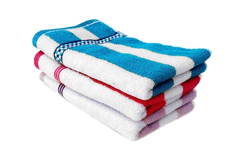 Space Fly Cabana Cotton Hand Towel | Gym Towel for Women Workout | Face Towel for Men | Small Towels for Face and Hand | Soft Towel | Bathroom Towel | Hand Towel Set of 3 - Image 1