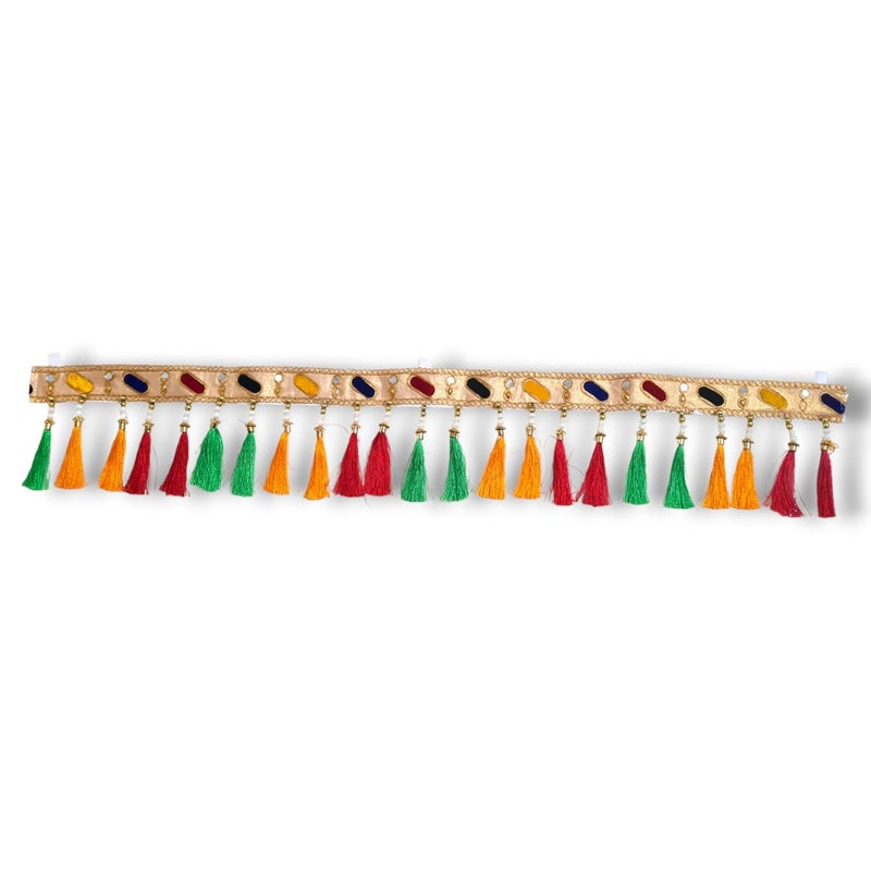 Generic RLSM Torans for Main Door Wall Hanging Bandhanwar for Entrance Door Bandarwal for Festive Decoration for Pooja Home Decor Diwali Temple House Warming and Inauguration Length 36 inches Multicolor  - Image 2