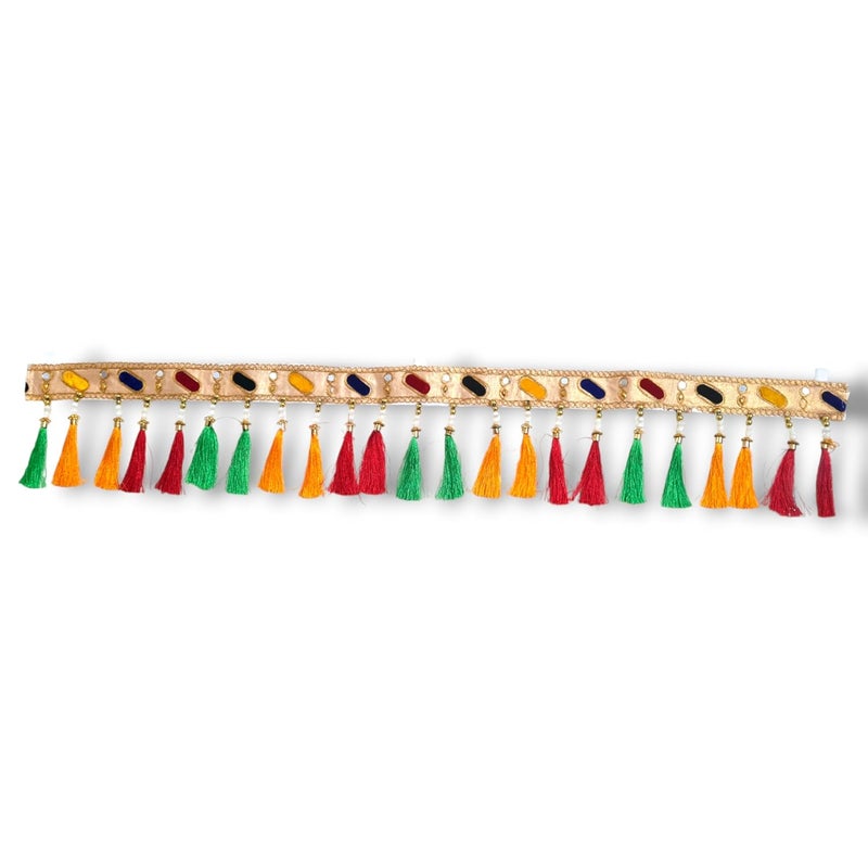 Generic RLSM Torans for Main Door Wall Hanging Bandhanwar for Entrance Door Bandarwal for Festive Decoration for Pooja Home Decor Diwali Temple House Warming and Inauguration Length 36 inches Multicolor  - Image 1