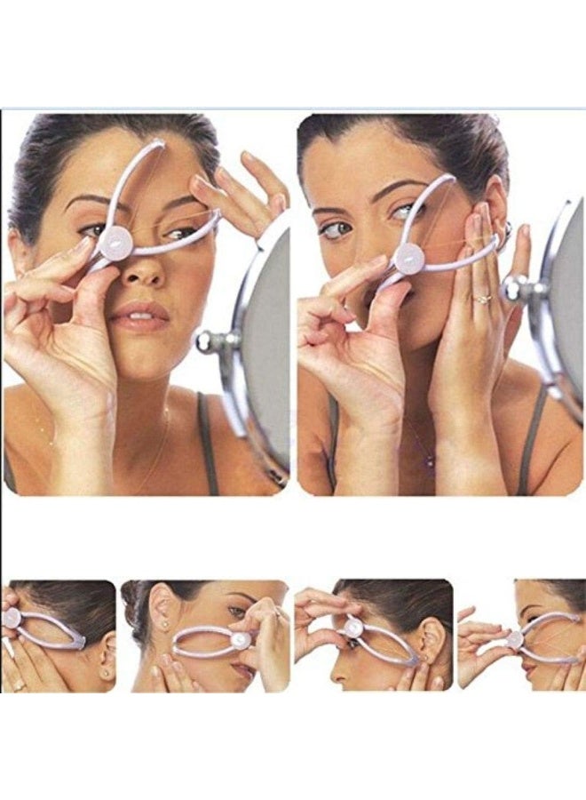 عدة إزالة الشعر بالخيط للوجه والجسم للنساء – جهاز واحد مع 10 خيوط لتحديد الحواجب بدقة وإزالة الشعر من الوجه والذقن والشفة العليا والجسم – سهلة الاستخدام - Image 3