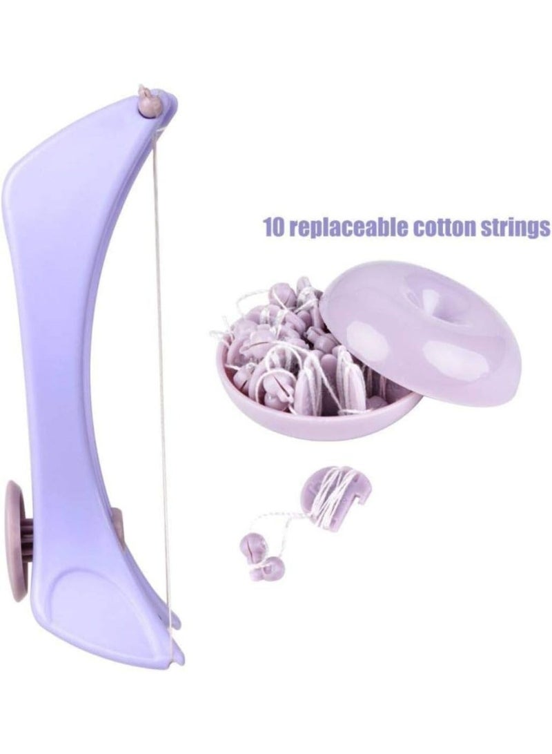 عدة إزالة الشعر بالخيط للوجه والجسم للنساء – جهاز واحد مع 10 خيوط لتحديد الحواجب بدقة وإزالة الشعر من الوجه والذقن والشفة العليا والجسم – سهلة الاستخدام - Image 4