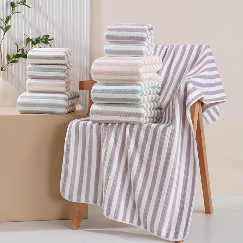 Home-Cloud Ultra Soft 400 GSM Bath Towel Set | 3X Softer Than Cotton Towels | Highly Absorbent & Ultra Fast Dry | Perfect for Home, Pool, Spa & Gym |Set of 2 (1 Bath (140x70cm), 1 Face Towel (75x35cm) - Image 2