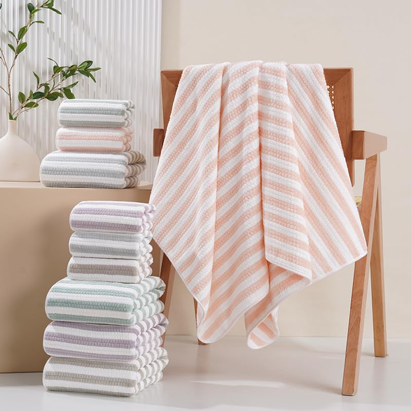 Home-Cloud Ultra Soft 400 GSM Bath Towel Set | 3X Softer Than Cotton Towels | Highly Absorbent & Ultra Fast Dry | Perfect for Home, Pool, Spa & Gym |Set of 2 (1 Bath (140x70cm), 1 Face Towel (75x35cm) - Image 5