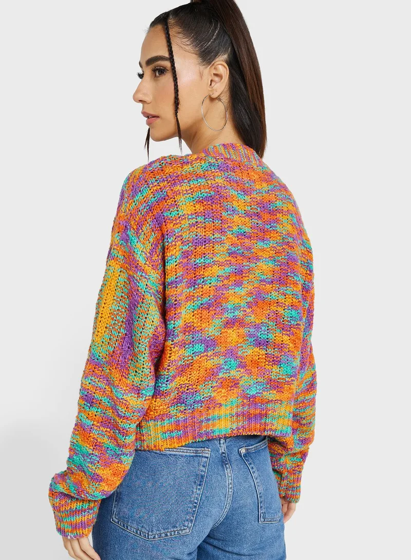 Ginger Multicolor Knitted Cardigan