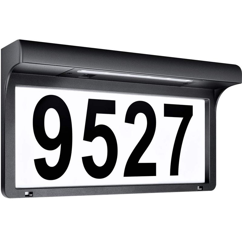 LeiDrail LeiDrail House Numbers Solar Powered Address Sign LED Illuminated Outdoor Metal Modern Plaque Waterproof for Outside House Yard Street  - Image 1