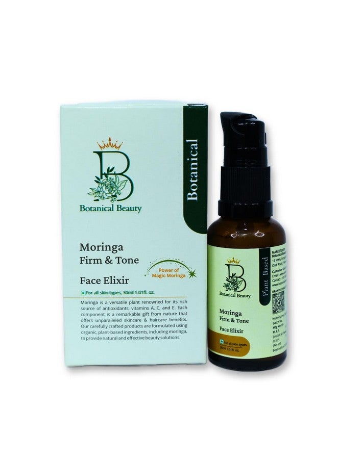 Botanical Beauty Moringa Face Serum | Vitamin C Face Serum for Glowing Skin | Anti-Aging Collagen Serum for Men & Women | Moringa & Kumkumadi Oils | Best for Dark Spots, Acne & All Skin Types | 30ml - Image 1