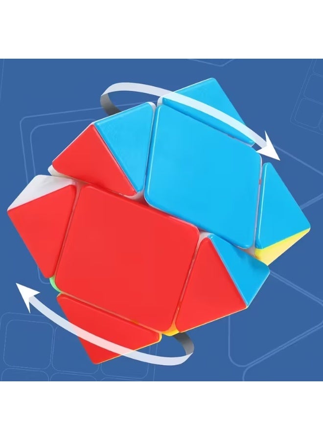 Goolsky مكعب سكيب السرعة بدون ملصقات سكيب أسود مكعب سحري مجموعة ألعاب للأطفال والمراهقين هدية يوم - Image 4