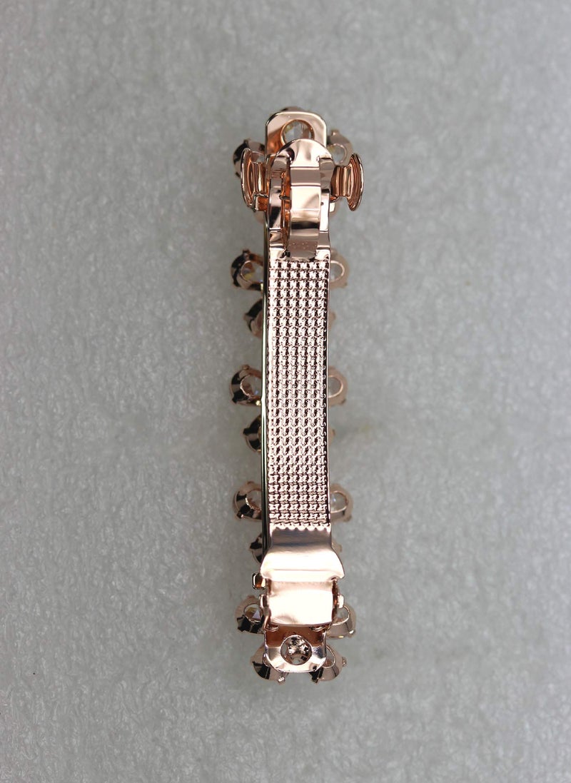Faship Gorgeous Clear CZ Crystal Floral Small Hair Barrette Clip - Image 4