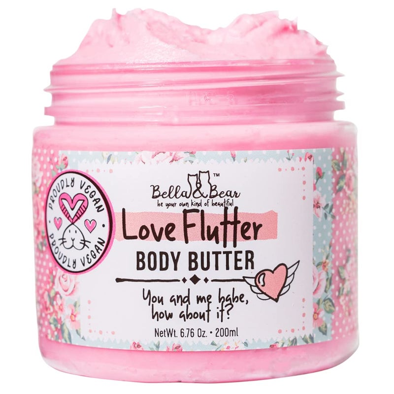 Bella and Bear Bella & Bear Love Flutter Body Butter - Hydrating Cream for Soft, Smooth Skin | Perfect for Stretch Marks & Scars | 6.7oz of Nourishing Love - Image 1