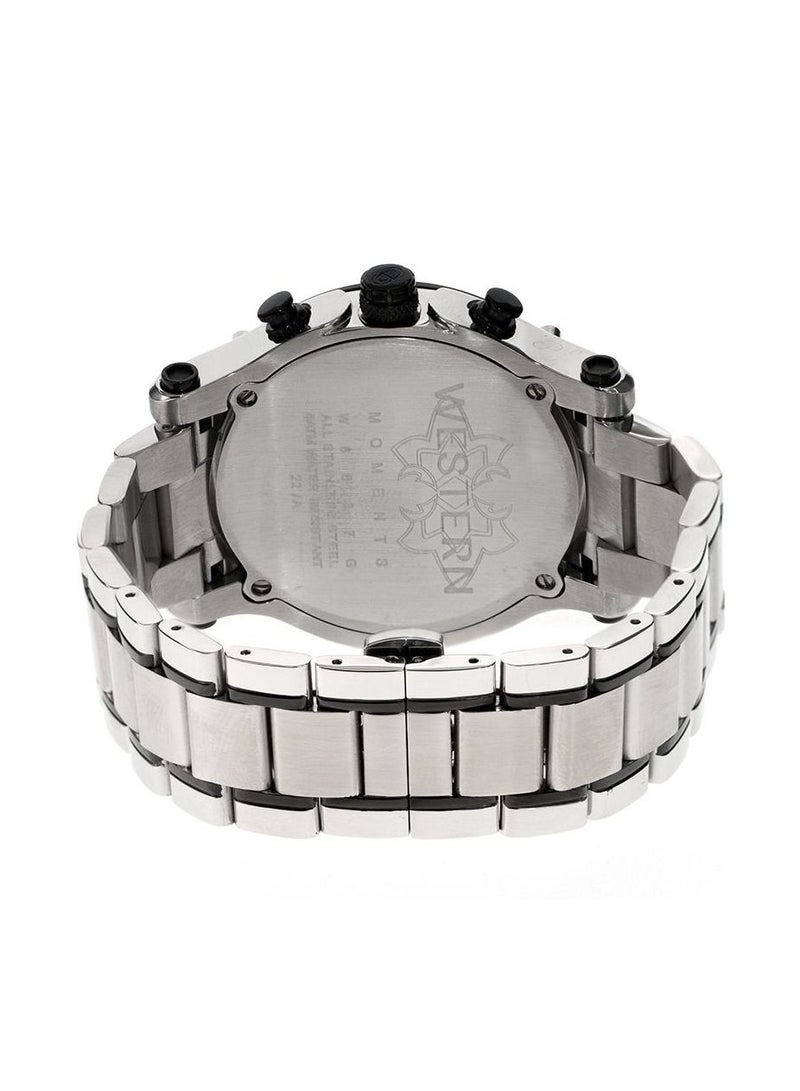 Western Men's Quartz Analogue Stainless-Steel Bracelet Chronograph Watch W8837GSB070C - Image 3