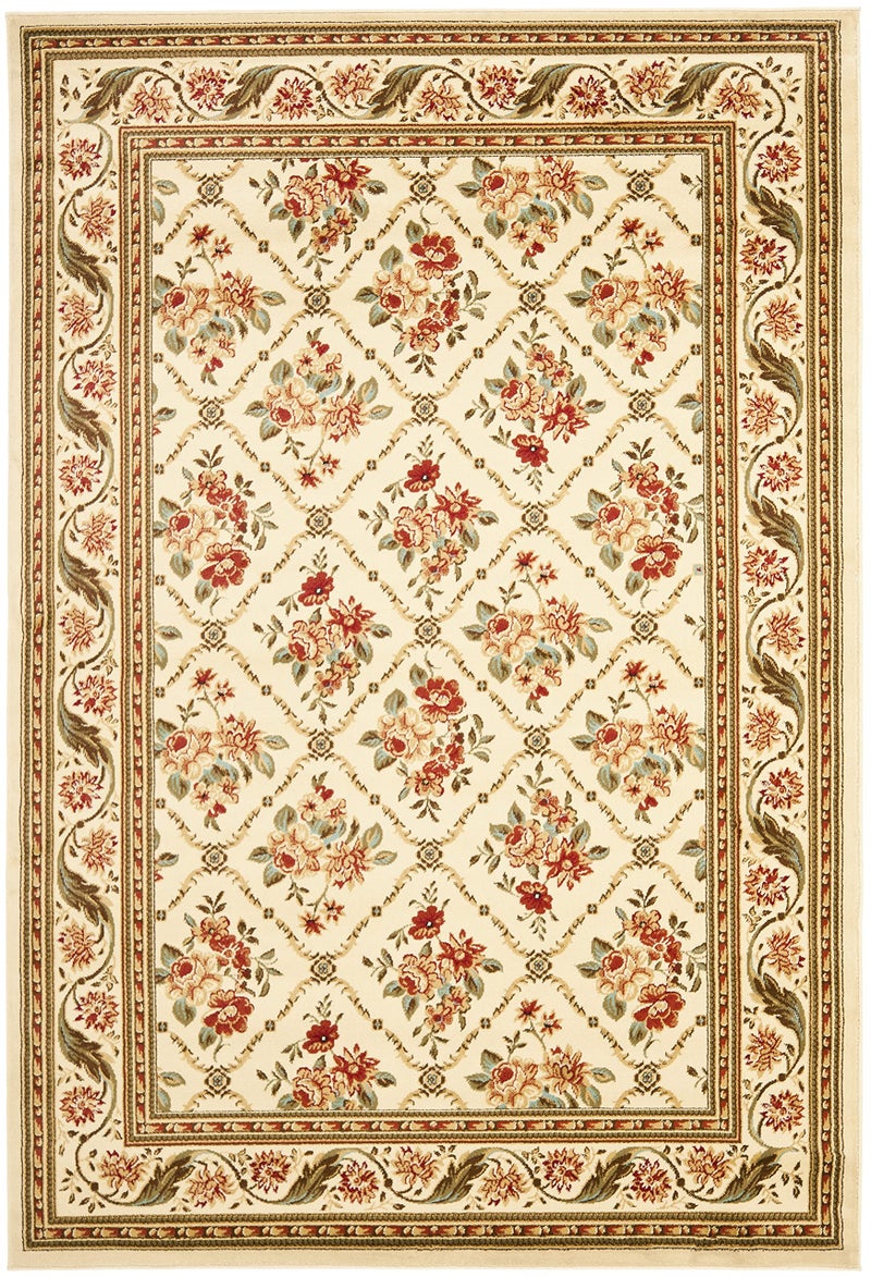 SAFAVIEH Lyndhurst Collection Accent Rug - 3'3" x 5'3", Ivory & Ivory, Floral Trellis Design, Non-Shedding & Easy Care, Ideal for High Traffic Areas in Entryway, Living Room, Bedroom (LNH556-1212) - Image 2