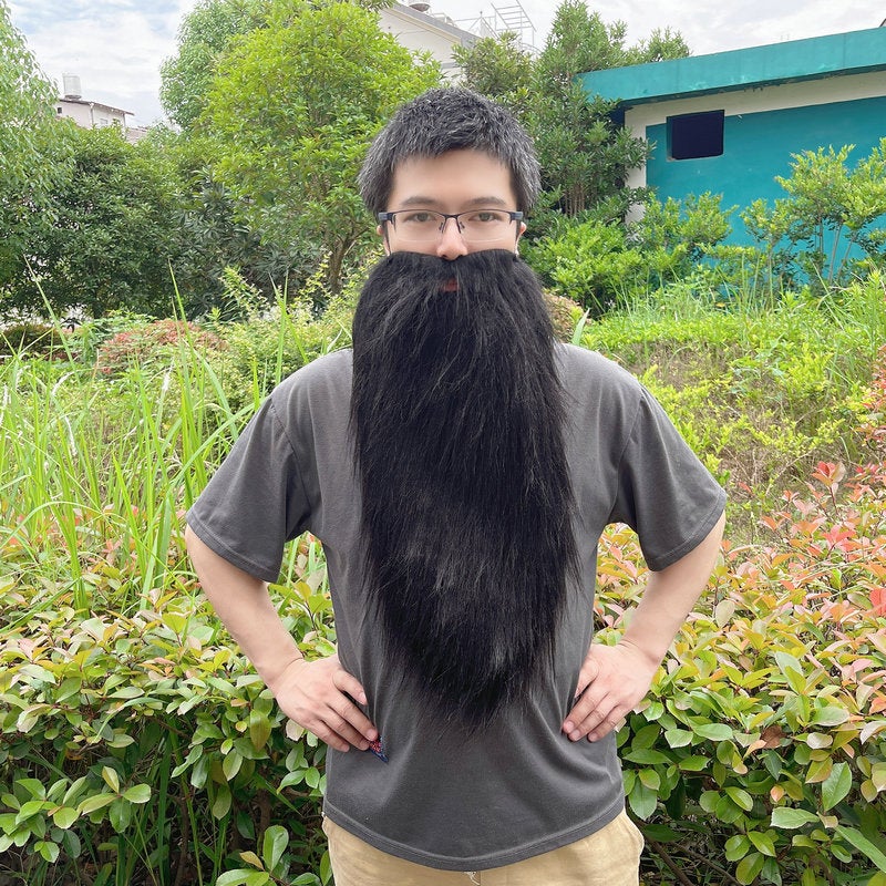 Holiday Party Beard Dress Props Simulation Beard Fake Beard Personality Party Leng Beard Beard - Image 4