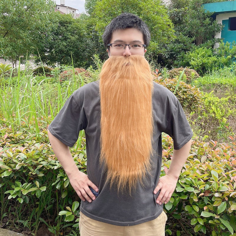 Holiday Party Beard Dress Props Simulation Beard Fake Beard Personality Party Leng Beard Beard - Image 1