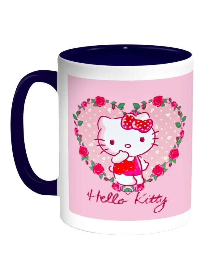 RYN Hello Kitty Printed Coffee Mug White/Pink/Green 11ounce