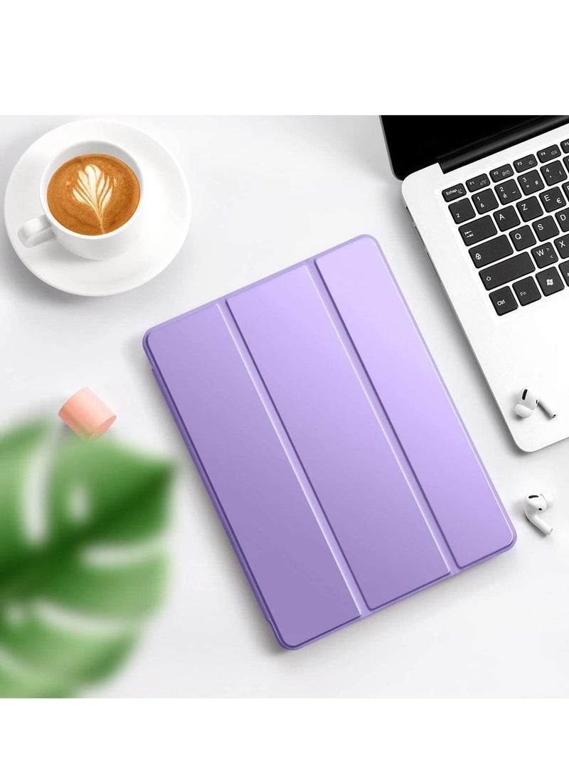 Case for iPad 8th Generation/iPad 10.2 Case 2020, Smart Folio Soft TPU Protective Case Cover with Apple Pencil Holder for iPad 8th/7th Gen, Auto Sleep/Wake, Full Body Protection - Lavender - Image 3