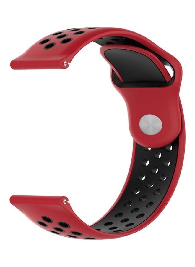 HuHa Replacement Watchband For Samsung Gear S3 Frontier / S3 Classic 22mm Red/Black - Image 1