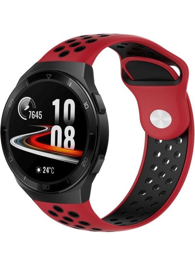 HuHa Replacement Watchband For Samsung Gear S3 Frontier / S3 Classic 22mm Red/Black - Image 2