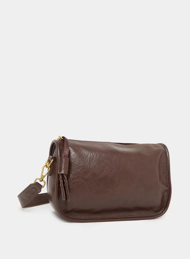 Styli Styli Plain Shoulder Bag with Removable Shoulder Strap