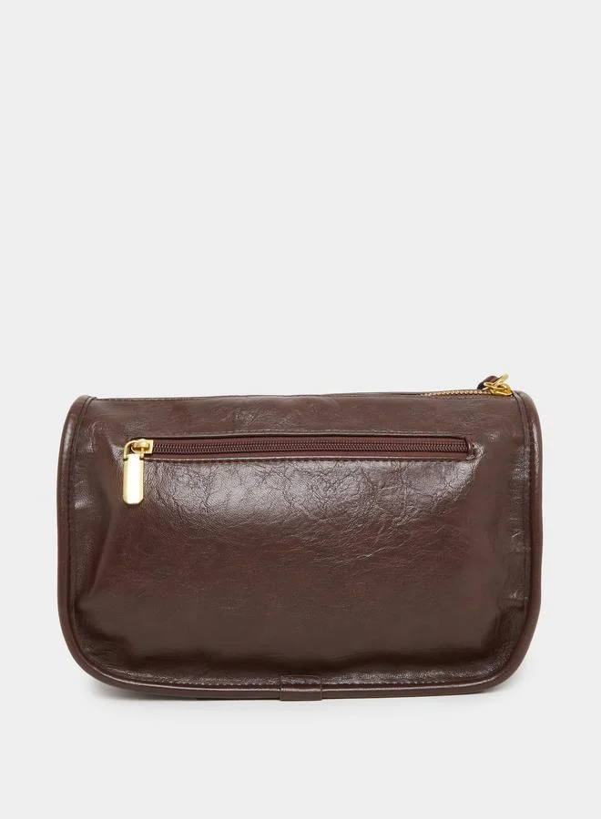 Styli Styli Plain Shoulder Bag with Removable Shoulder Strap