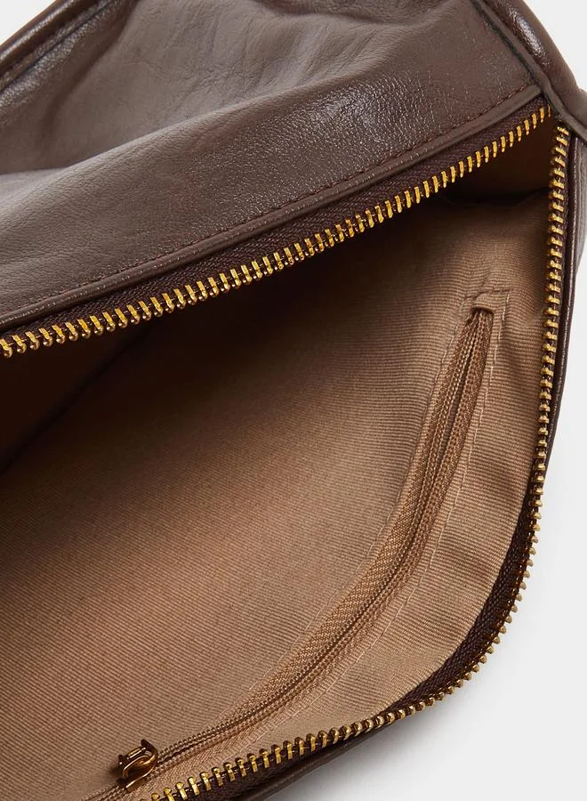 Styli Styli Plain Shoulder Bag with Removable Shoulder Strap