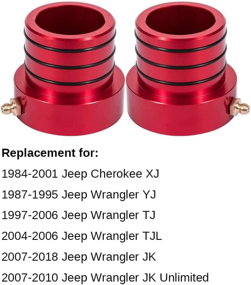 VISVIC Front Axle Tube Seal Pair MG21103 for Jeep Models - 2PCS Red - Image 5