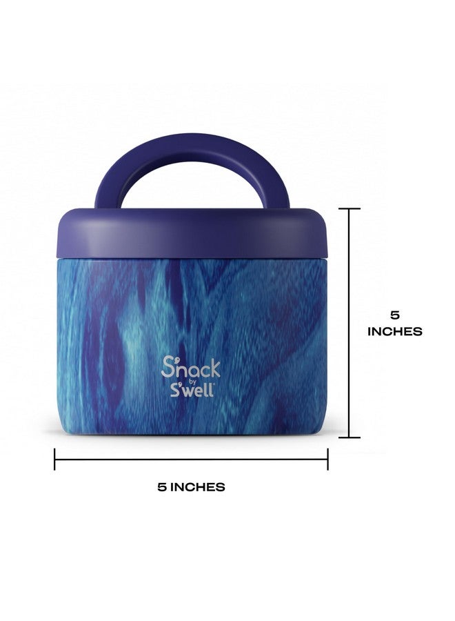 S'well S'well BPA-Free_S'nack_Stainless Steel Food Container - 24 Oz - Azure Forest - Double-Layered Insulated Bowls Keep Food Cold for 12 Hours and Hot for 7  - Image 4
