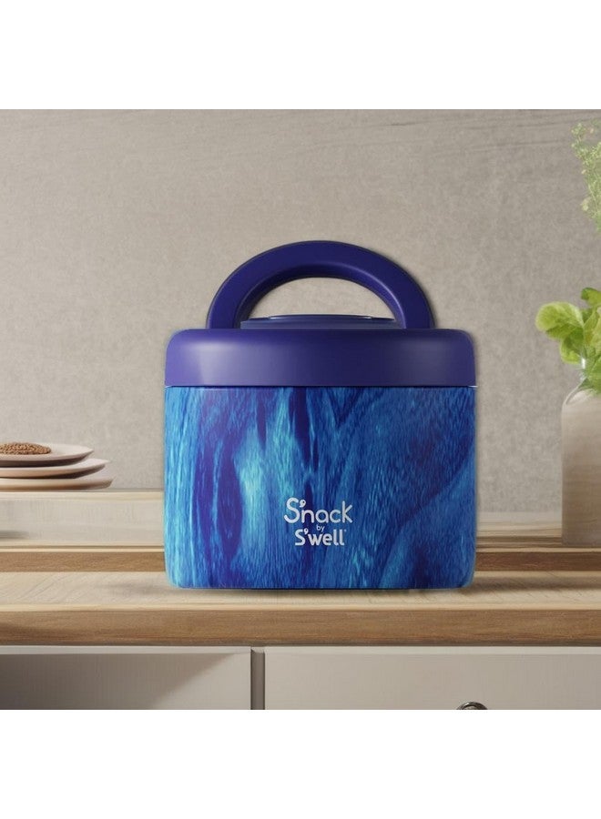 S'well S'well BPA-Free_S'nack_Stainless Steel Food Container - 24 Oz - Azure Forest - Double-Layered Insulated Bowls Keep Food Cold for 12 Hours and Hot for 7  - Image 5