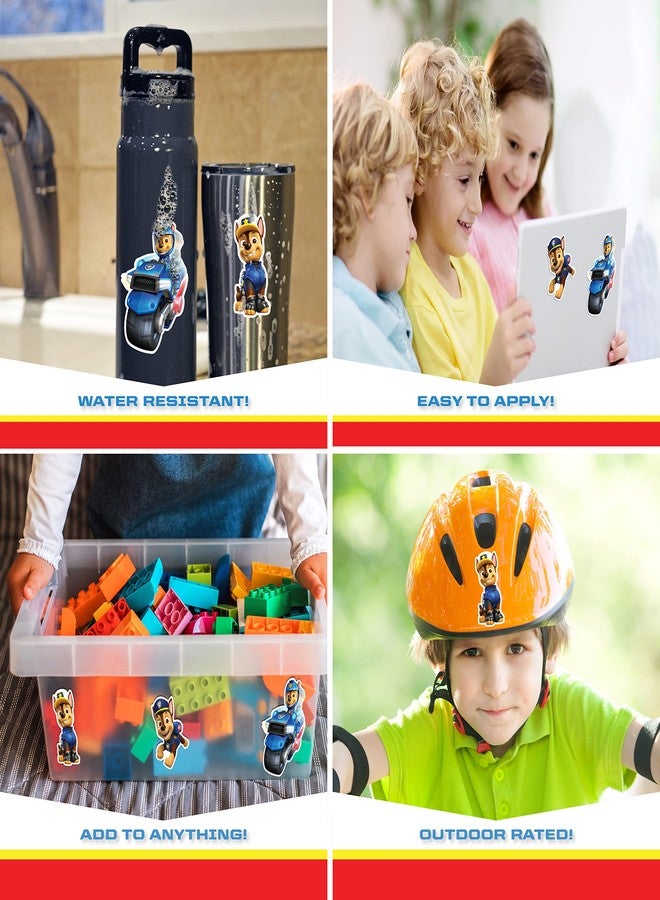 WALL PALZ ملصقات تشيس من باو باترول - مجموعة من 3 ملصقات تشيس للأطفال والكبار - ملصقات فينيل لأجهزة الكمبيوتر المحمولة، والأكواب، وزجاجات المياه، والمركبات - ملصقات نيكلوديون - Image 2