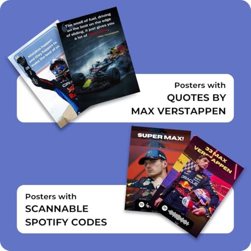 auraposter Paper Max Verstappen Poster (Set Of 40),Formula One Max Verstappen Mini Posters (15 X10 Cm),Red Bull F1 Poster Posters For Wall, Bedroom, Living Room,Formula 1 Posters,Glue Dots Included - Image 3