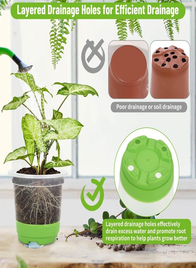 Caffox 57PCS Reusable Seed Starter Kit Includes 26 Packs 4" Clear Nursery Pots with Silicone Base, Repotting Mat, Gardening Gloves, Plant Labels and Seedling Tools for Easy Transplant - Image 5