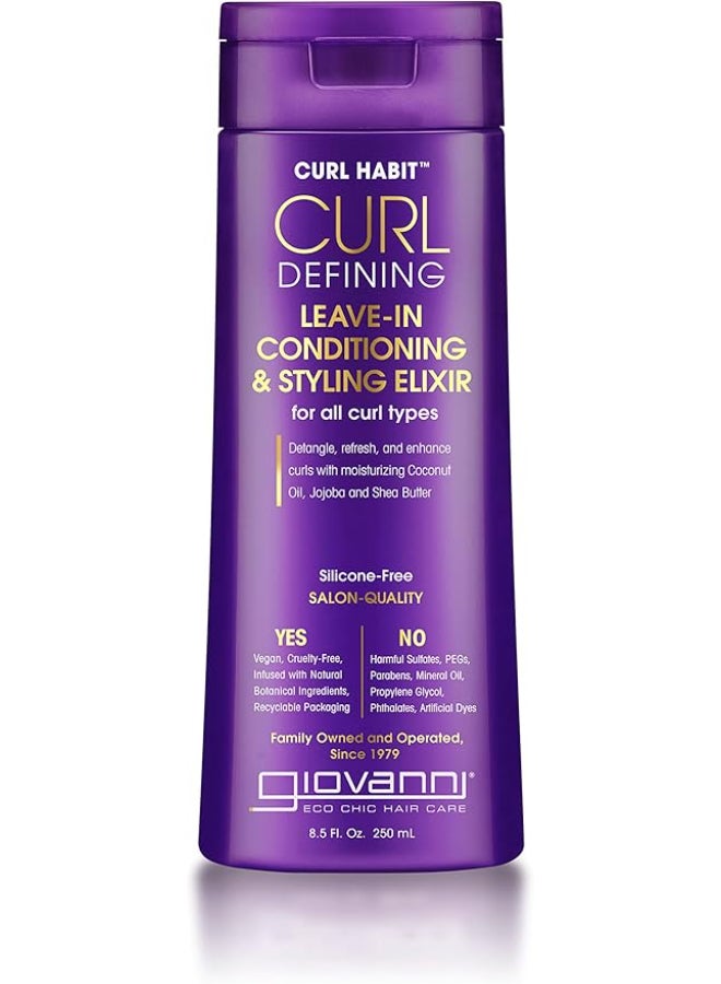 Giovanni Curl Habit Curl Defining Leave-In Conditioning & Styling Elixir for All Curl Types - 8.5 Oz - Image 1