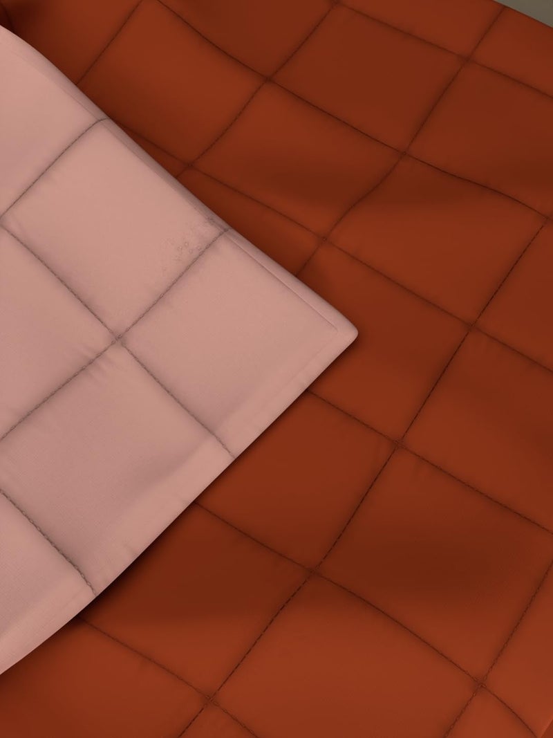 KOPA KOPA Ultra Soft Microfiber Reversible Comforter for All Weather -1pc Double (Feather lite) -Rust/Orange  - Image 5