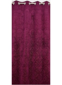 Homefab India Homefab India 2 Piece Velvet Door Curtains - 7 feet, Wine  - Image 4