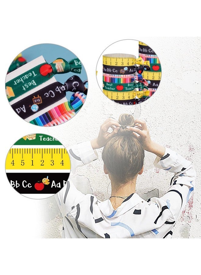 Kolewo4ever 48 Pieces Elastic Hair Tie Ribbon Ponytail Holder Kit - Teacher Survival Accessories with Elastic Ribbon Holders for Women and Girls - Image 4