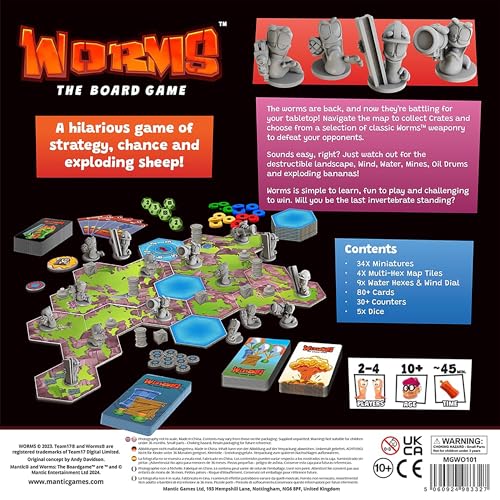Mantic Games Worms The Board Game Hilarious Tabletop Game Incorporating All The Fun Shenanigans from The Classic Video Game Age 10 26 Player - Image 5