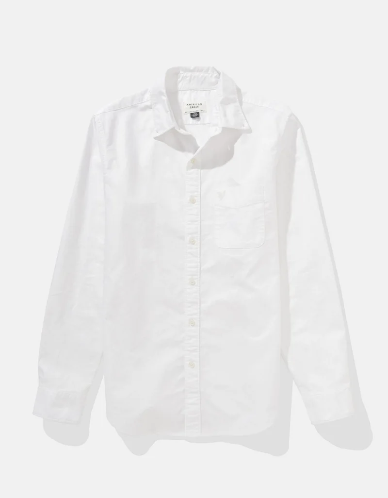 American Eagle  AE Everyday Oxford Button-Up Shirt for Men | Best Price UAE