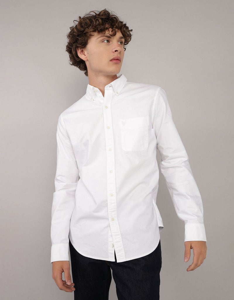 American Eagle AE Everyday Oxford Button-Up Shirt - Image 1
