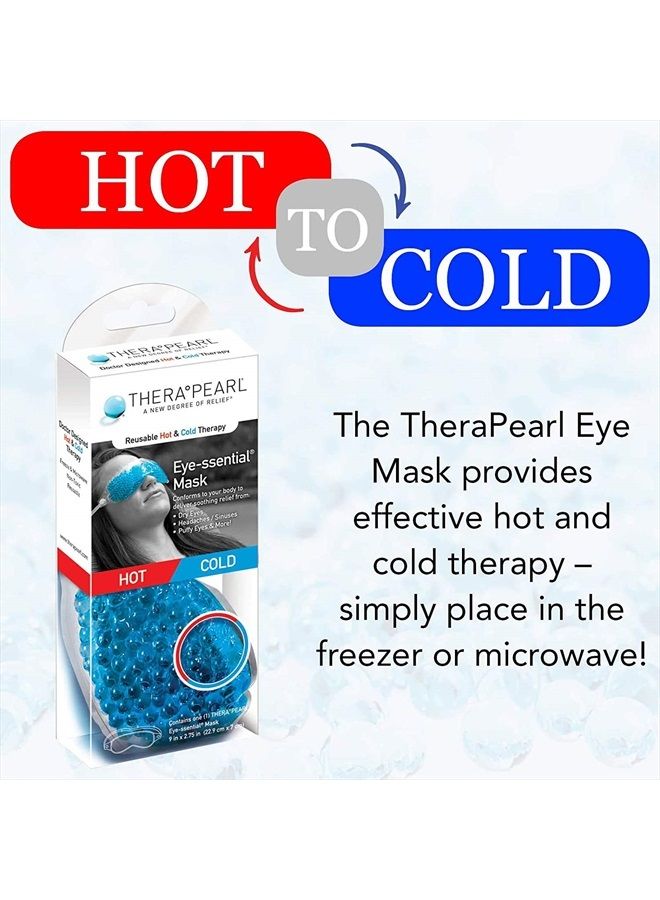 TheraBand Eye Mask by TheraPearl, Ice Pack, Flexible Gel Beads for Hot Cold Therapy, for Puffy, Swollen Eyes & Relaxation, Non Toxic & Reusable - Image 4