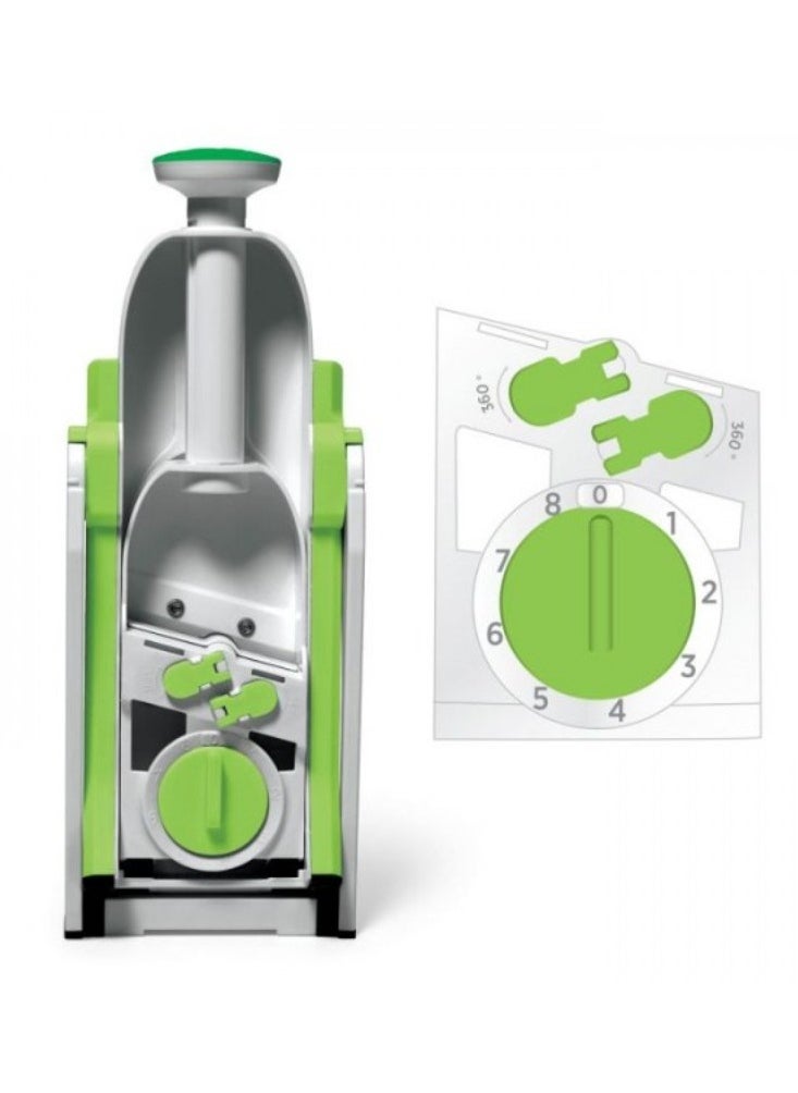 DLC - Vegetable Cutter 4-in-1 Multifunctional Mandolin DLC-36241 Green/White - Japanese Blades, Thickness Control, Foldable Design for Easy Storage - Image 1