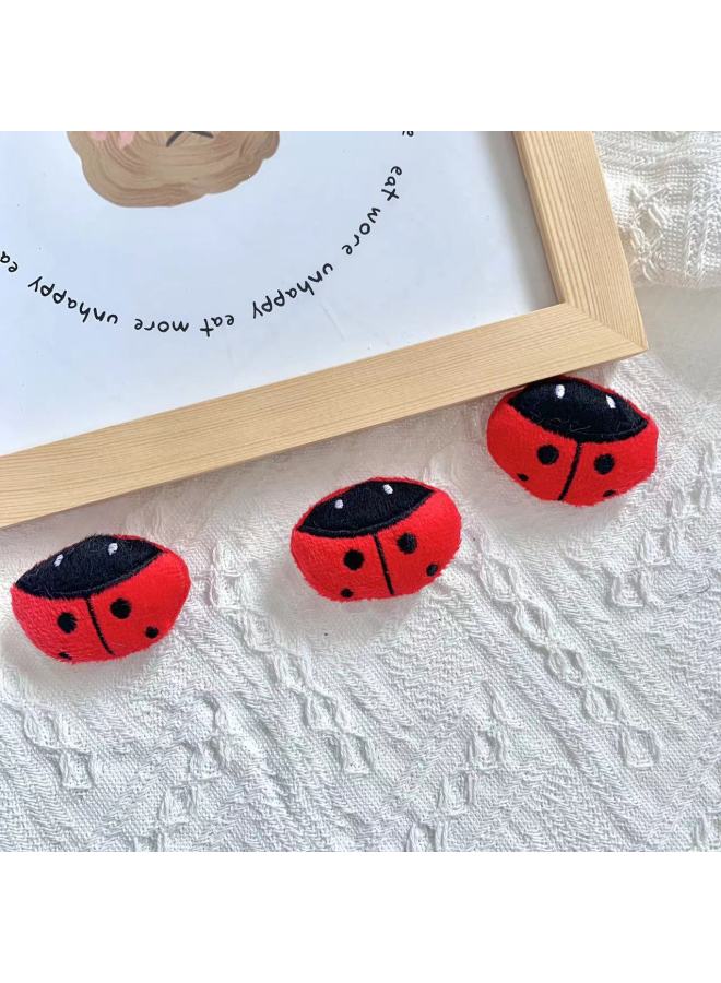 Cute Plush Cartoon Cotton-filled Beetle Accessories Korean Animal Series Children's Clothing Shoes And Socks Accessories Accessories-Color:Seven-star Ladybug  - Image 2