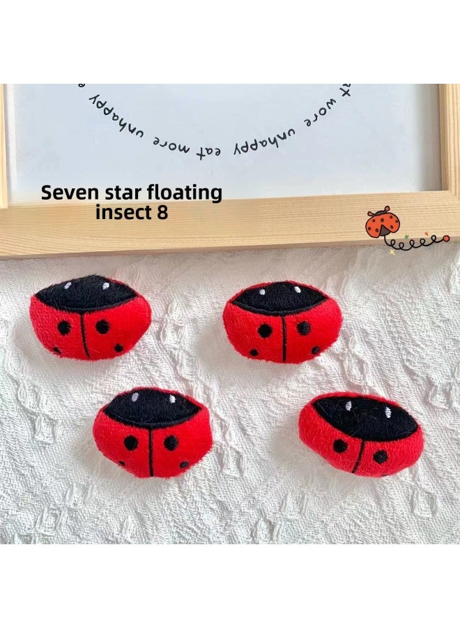 Cute Plush Cartoon Cotton-filled Beetle Accessories Korean Animal Series Children's Clothing Shoes And Socks Accessories Accessories-Color:Seven-star Ladybug  - Image 1