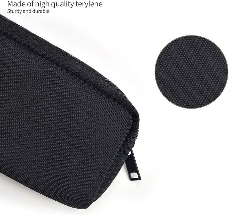 Dobmit Pencil Pen Case, Big Capacity Pencil Pouch Makeup Bag for Girls and Boys Durable Office Stationery Organizer - Black - Image 3